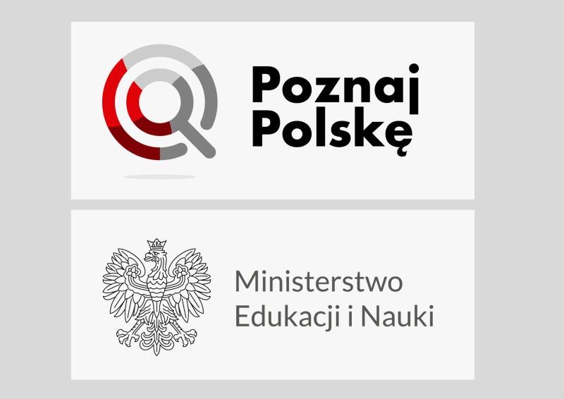 logo programu Poznaj Polskę oraz Ministerstwa Edukacji i Nauki