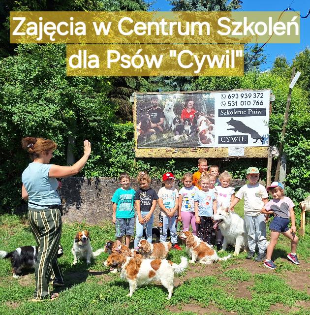 zdjęcie przedszkolaki w szkółce dla psów