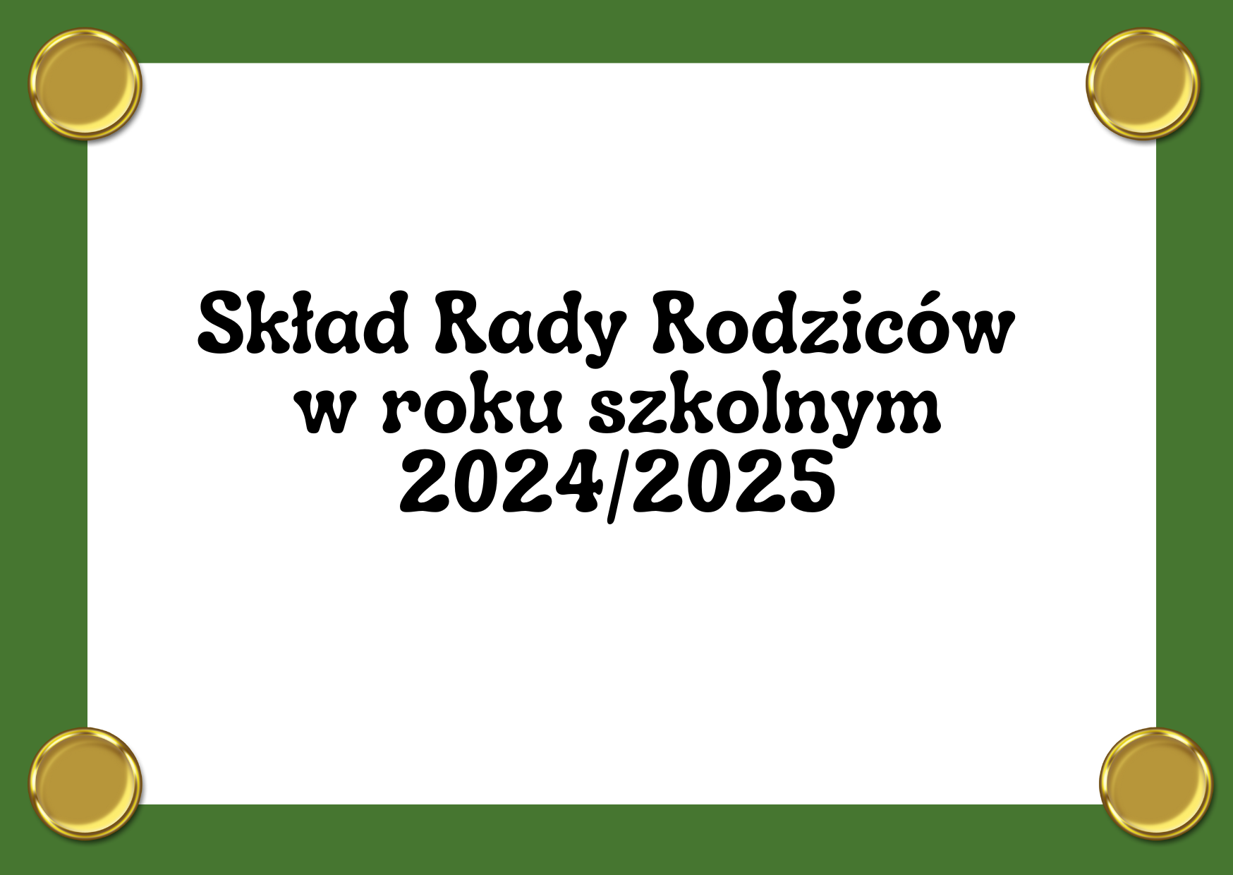 grafika z napisem skład rady rodziców