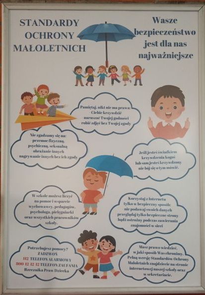 plakat ze standartami ochrony małoletnich