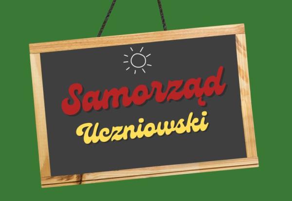 tablica z napisem Samorząd Uczniowski