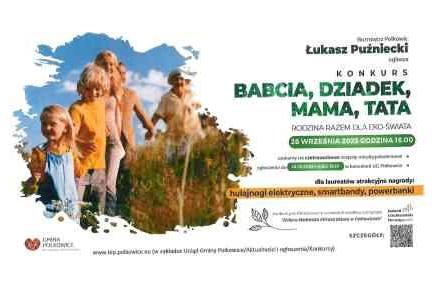 Plakat informujący o konkursie burmistrza Polkowic