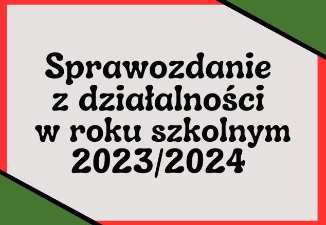 grafika z nazwą podsumowanie działalności w roku szkolnym 2023/2024