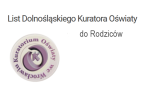 logo Kuratorium Oświaty we Wrocławiu napis list Dolnośląskiego Kuratora Oświaty do Rodziców