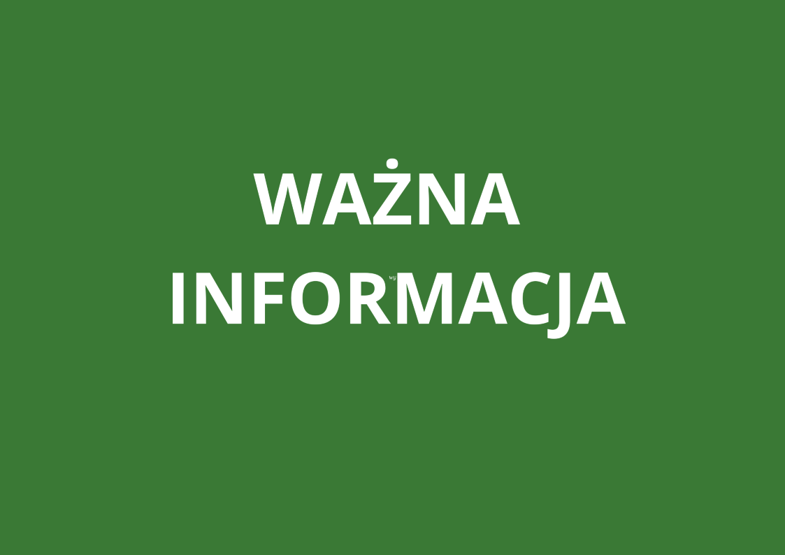 grafika z napisem ważna informacja