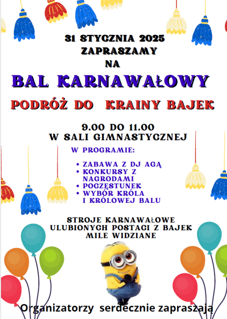 plakat balu karnawałowego