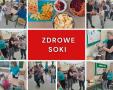 dzieci i nauczyciele przygotowują zdrowe soki